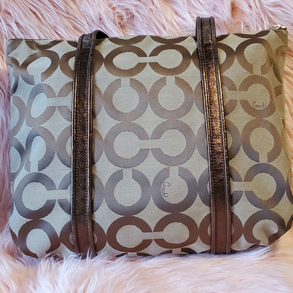 Coach Poppy Op Art Glam Tote - Picture 3 of 7
